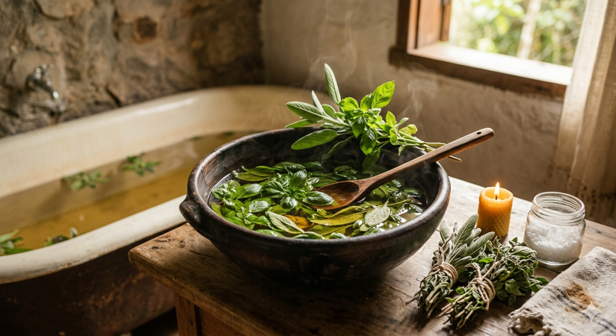 Banho da Semana — Sálvia e Manjericão 